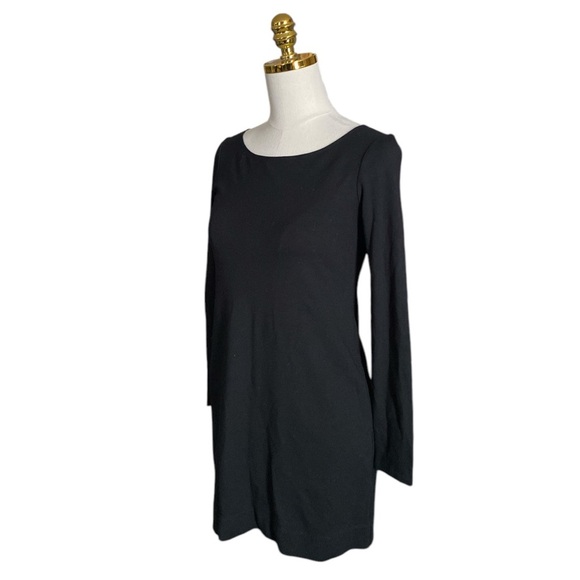 THEORY | Women’s Pryor Kalion Zipper Sleeve Shift Mini Dress Solid Black Size M - Picture 4 of 8